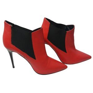 TOPSHOP Red Leather Pumps Size 8 - 18$